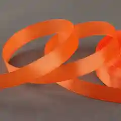 S Лента атласная, 12 мм, 33 м, цвет оранжевый
