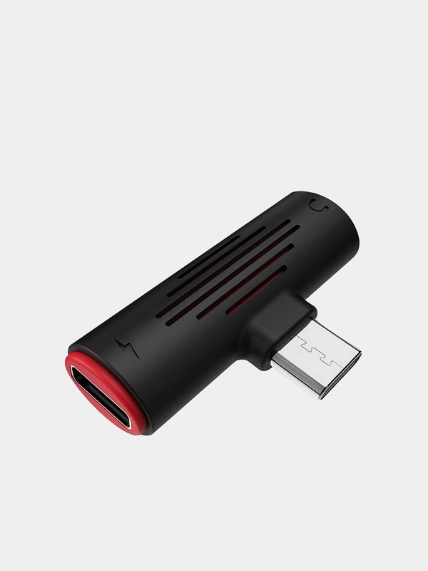 Переходник для зарядки и прослушивания музыки, type-c