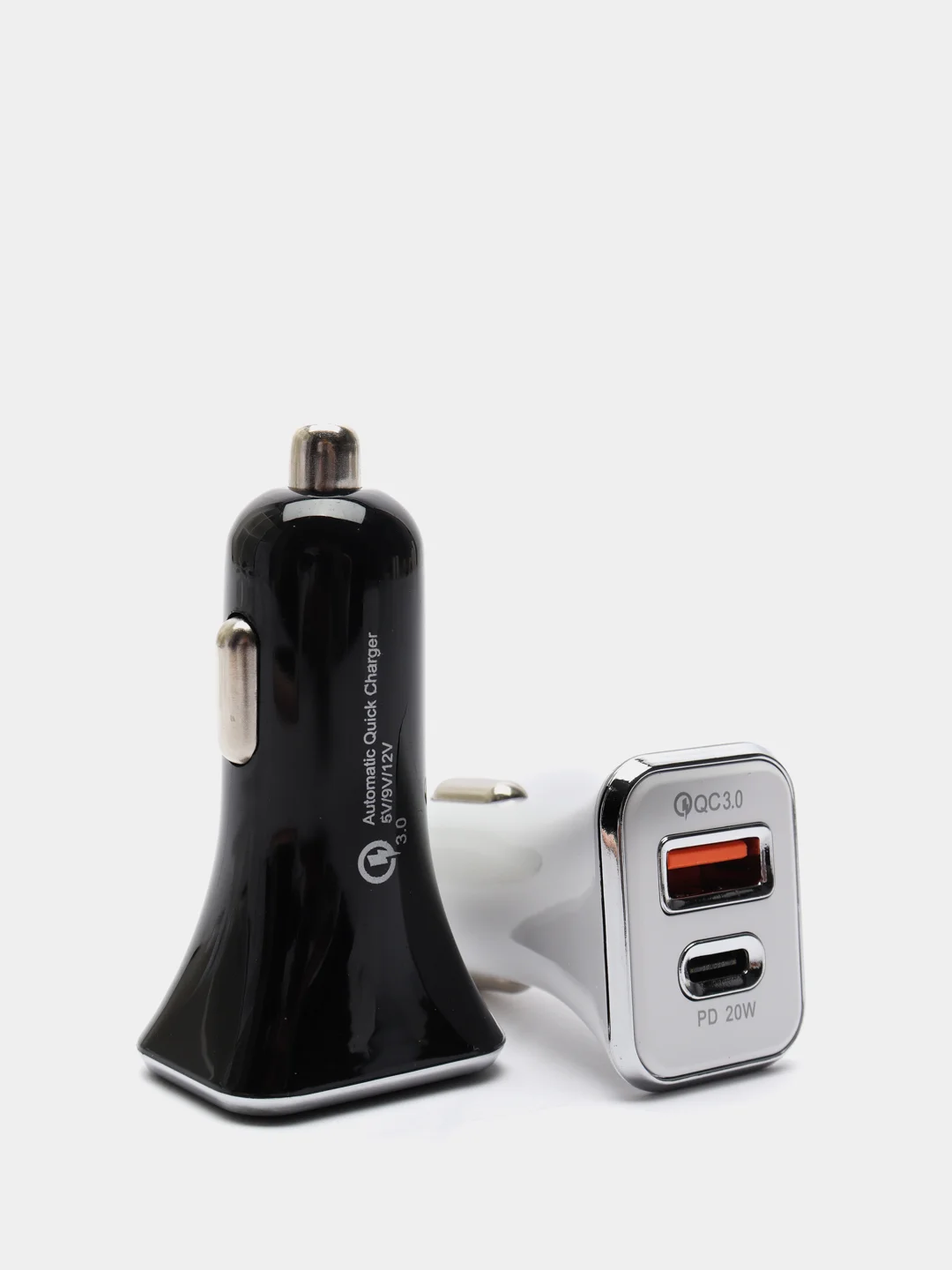 Автомобильное зарядное устройство в прикуриватель с выходами USB и Type-C