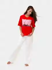 Футболка с принтом Raposa 253RED, трикотажная, женская