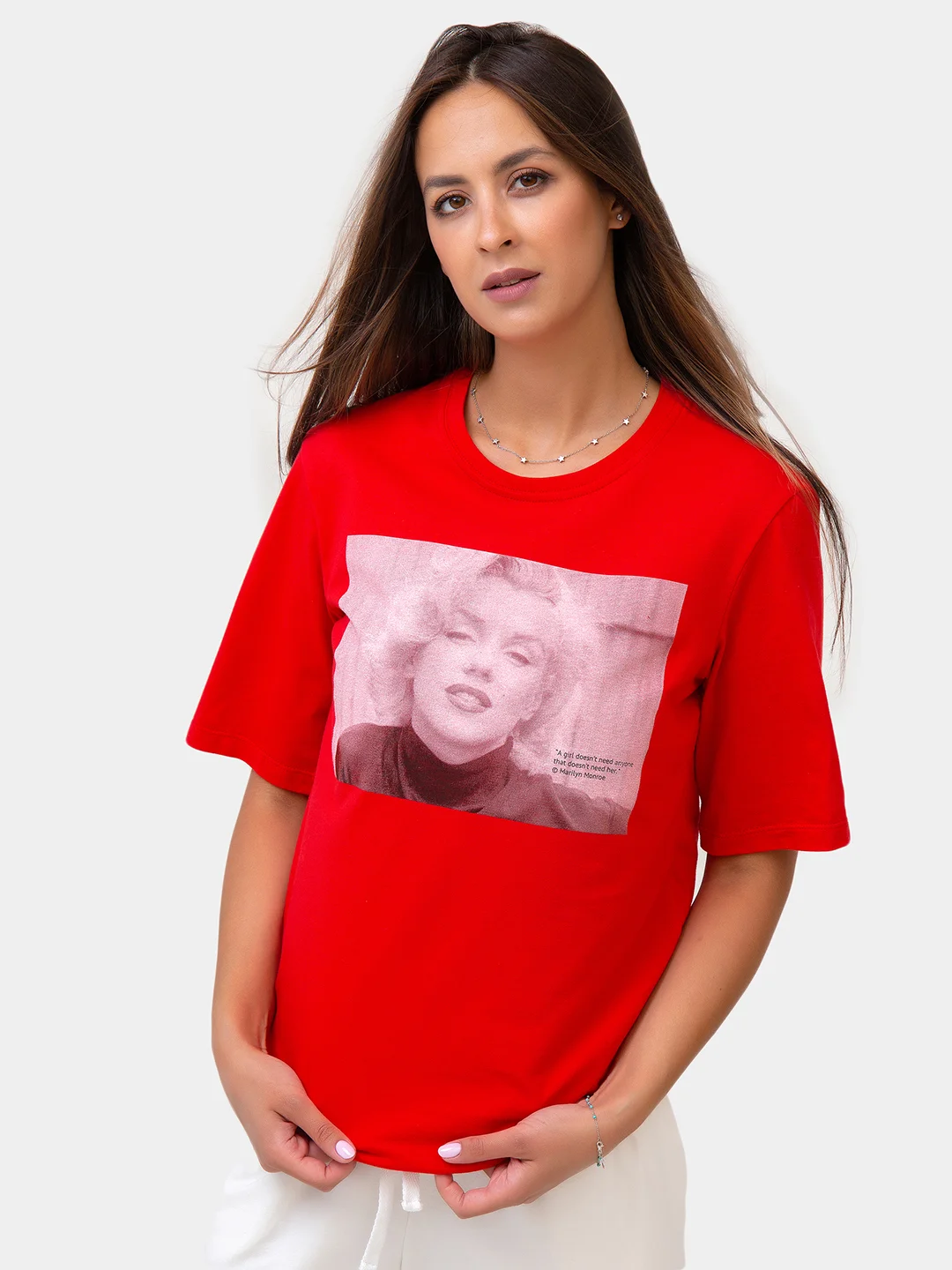Футболка с принтом Raposa 253RED, трикотажная, женская