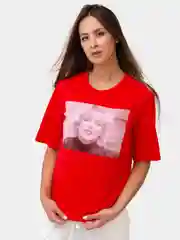 Футболка с принтом Raposa 253RED, трикотажная, женская
