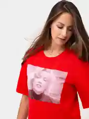 Футболка с принтом Raposa 253RED, трикотажная, женская