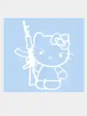 Наклейка на авто "Hello Kitty" 20х17см