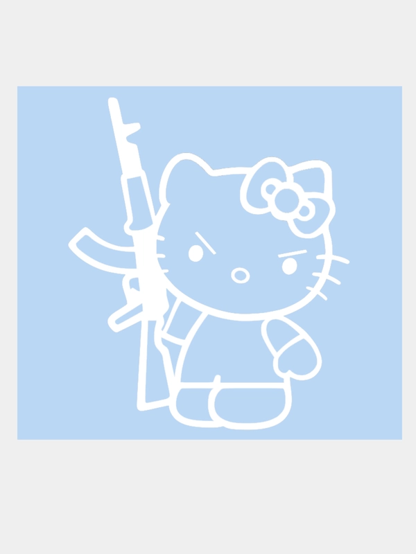 Наклейка на авто "Hello Kitty" 20х17см
