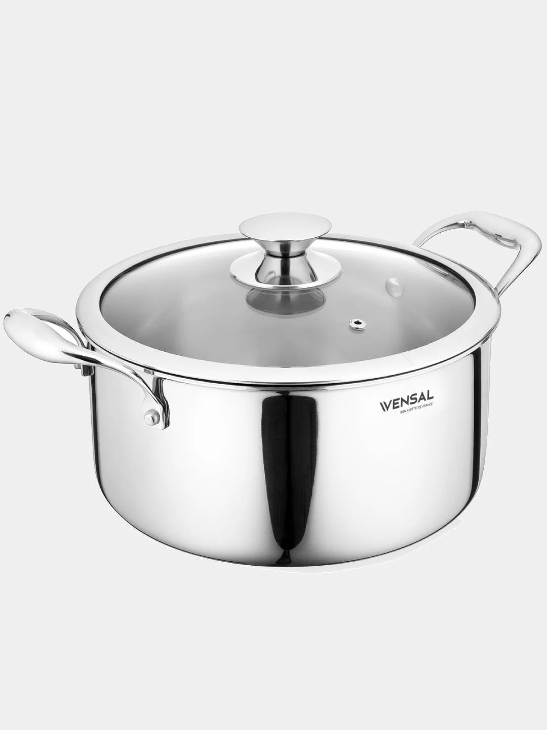 Кастрюля VENSAL Le Chef VS1533 из трехслойной нержавеющей стали 6,3л (26 см)