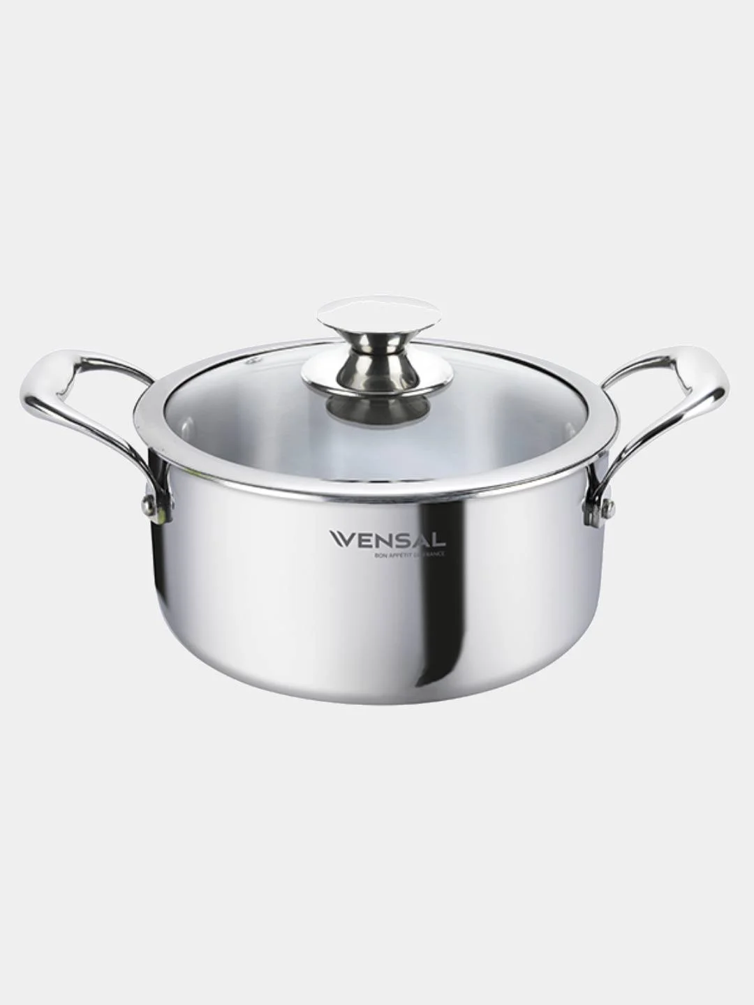 Кастрюля VENSAL Le Chef VS1533 из трехслойной нержавеющей стали 6,3л (26 см)