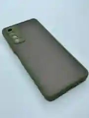 Хаки чехол для Huawei PSmart 2021 / Huawei Y7A / Enjoy 20 SE  матовый пластиковый