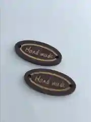 Коричневый бирка Нашивка Надпись "Hand made"