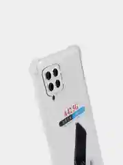 Чехол для Samsung Galaxy A42 (Самсунг) силиконовый прозрачный противоударный защита камеры