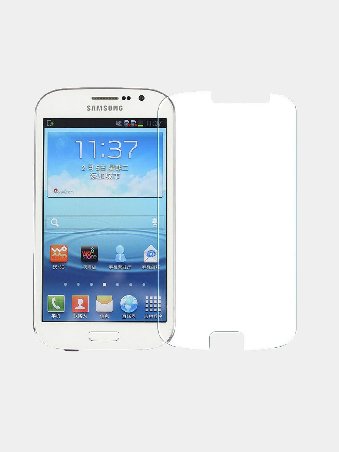 Защитное стекло 2D Samsung S3, S3 mini, S4, S4 mini, S5 mini, S7, J1 mini, j110, J2 prim, j530, А320, А920