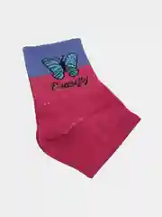 Розовый цветные носки женские "Бабочка"