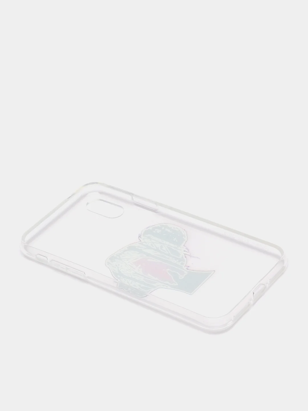 Бежевый меланж чехол Apple iPhone X / Xs прозрачный силиконовый с рисунком