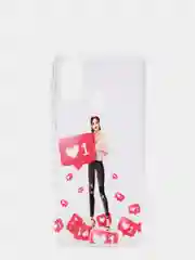 Белый чехол Samsung Galaxy M21 / M30s, Галакси М21 / М30с прозрачный силиконовый с рисунком
