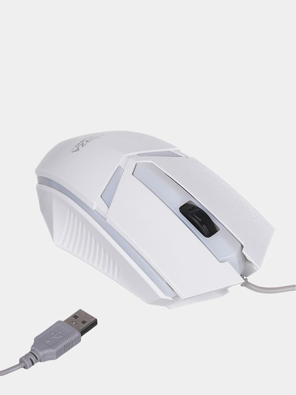 Мышь компьютерная проводная игровая, 1200 dpi, 130см, пластик