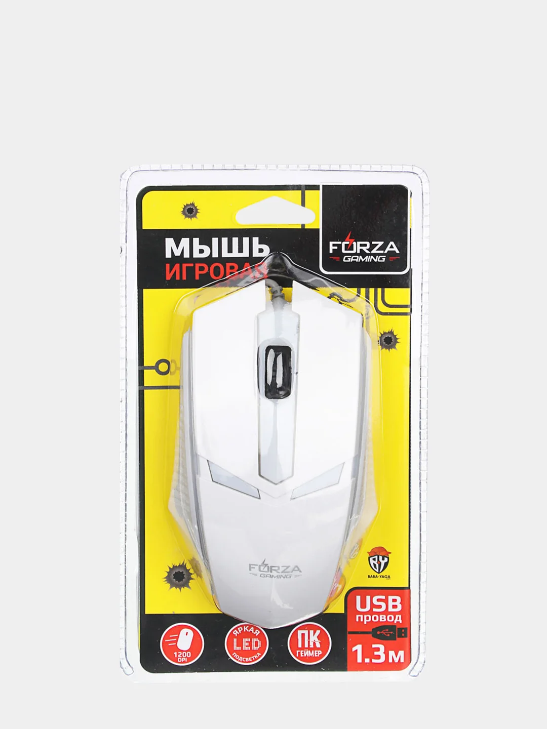 Черный мышь компьютерная проводная игровая, 1200 dpi, 130см, пластик