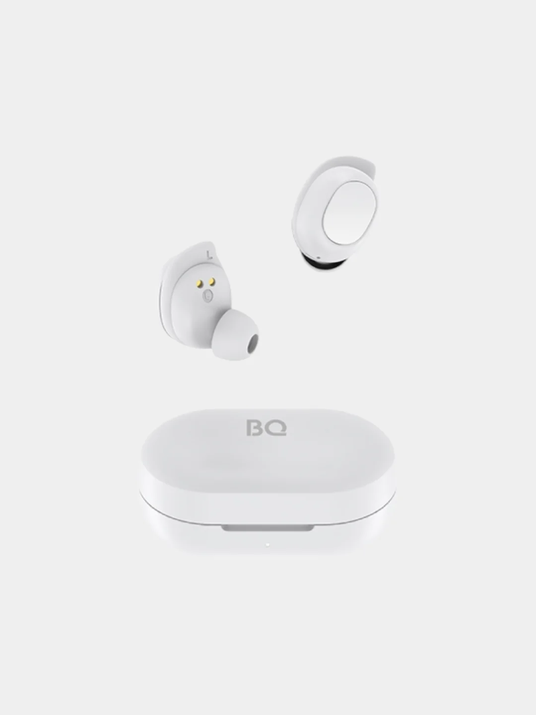 Белый bluetooth-наушники BQ BHS-05, беспроводные STEREO наушники с МИКРОФОНОМ