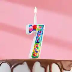 Свеча для торта цифра "День рождения" 0,1,2,3,4,5,6,7,8,9