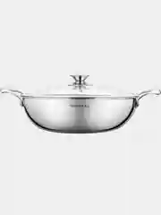 Вок VENSAL Le Chef VS1534 с двумя ручками из трехслойной нержавеющей стали 26 см