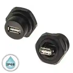 Гнездо USB 2.0 герметичное на корпус M25USBZ0-2.0