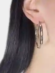 Серьги кольца с камнями, золотые и серебряные