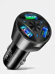 Черный автомобильное зарядное устройство Qualcomm QC 3.0 - 3USB