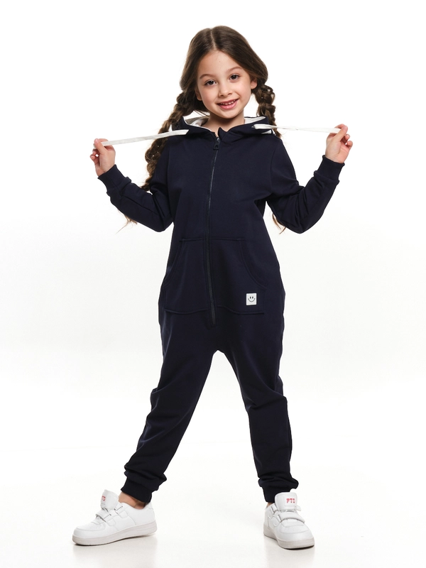 Mini Maxi / Комбинезон с капюшоном из футера для девочки и мальчика (98-122)