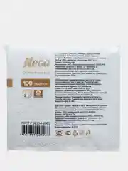 Салфетки бумажные 2 слоя 100 л Nega белые 100% целлюлоза