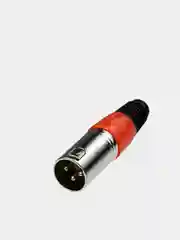 Красный акустический разъём XLR, 3-х контактный (папа) (У)