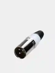Белый акустический разъём XLR, 3-х контактный (папа) (У)