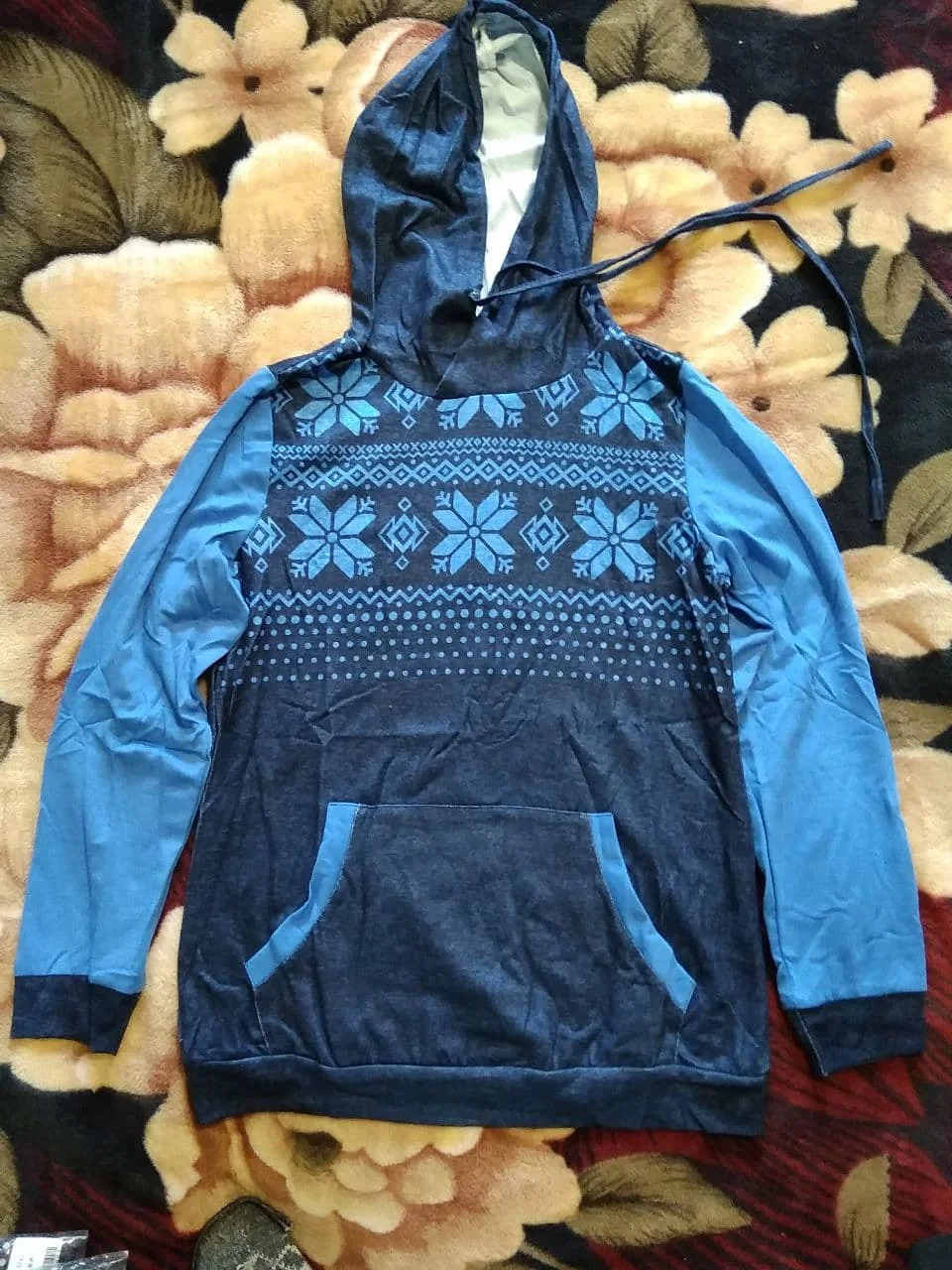 Синий худи женское