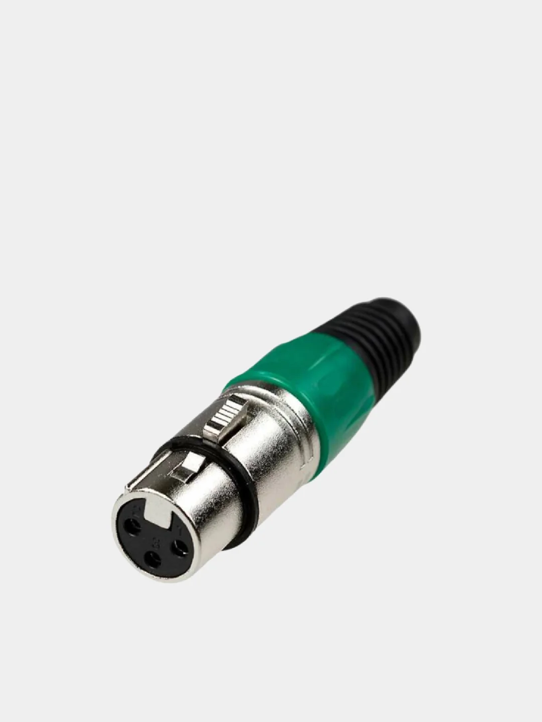 Зеленый акустический разъём XLR, 3-х контактный (мама) (У)