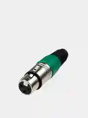 Зеленый акустический разъём XLR, 3-х контактный (мама) (У)