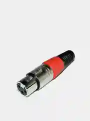Красный акустический разъём XLR, 3-х контактный (мама) (У)