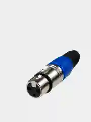 Синий акустический разъём XLR, 3-х контактный (мама) (У)