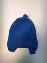 Синий шапка на завязках для мальчика