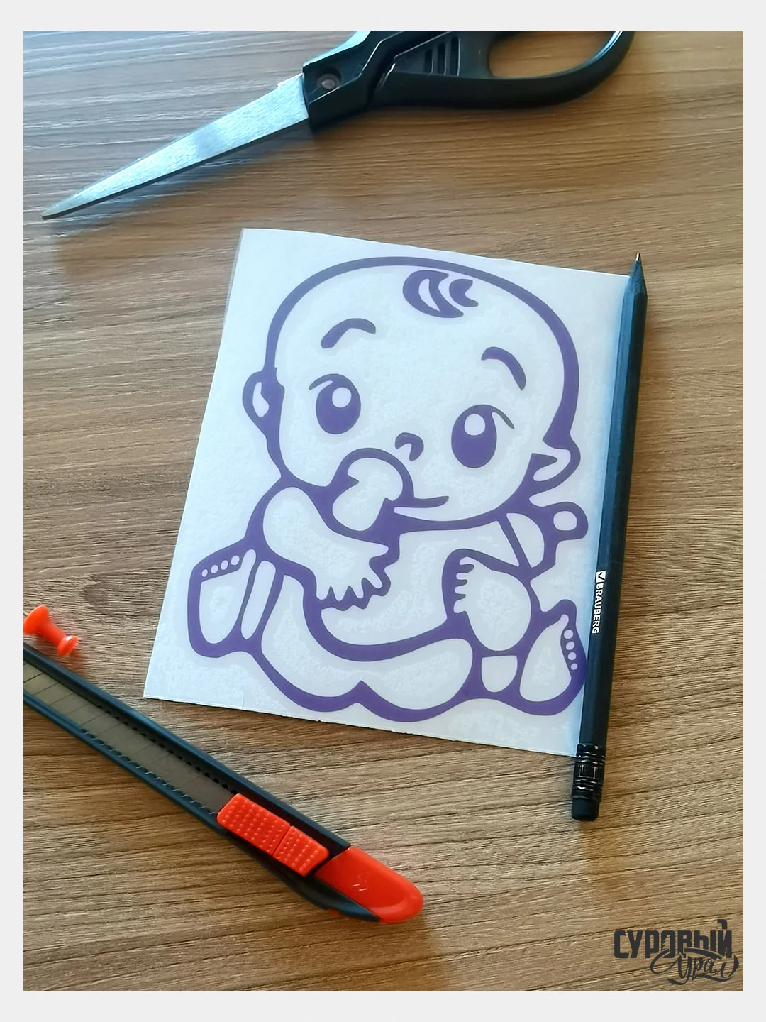 Лялька, наклейка на авто