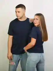 Темно-синий футболка мужская Premium Uzcotton