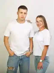 Белый футболка мужская Premium Uzcotton