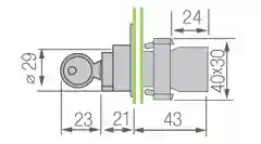 Ключ - выключатель 3SA8-BG33 on-off-on