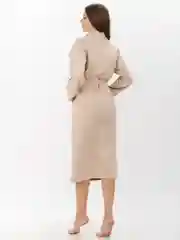 Халат банный вафельный, Бежевый