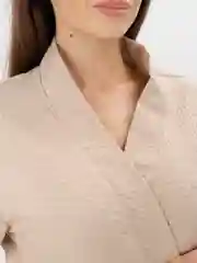 Халат банный вафельный, Бежевый