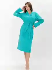 Халат банный вафельный, Изумруд