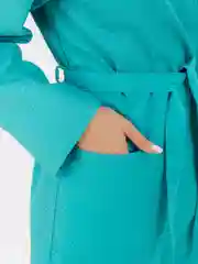 Халат банный вафельный, Изумруд