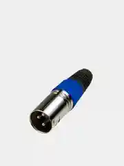 Синий акустический разъём XLR, 3-х контактный (папа) (У)