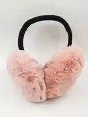 Коралловый меланж меховые наушники / Цвета внутри / Теплые наушники / Головной убор