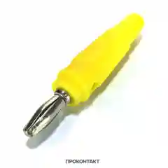 Желтый штекер "банан" 10-0074