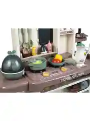 Большая детская кухня с холодильником, водой, паром, светом, звуком, высота 93.5 см