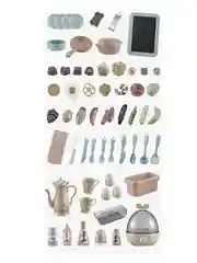 Большая детская кухня с холодильником, водой, паром, светом, звуком, высота 93.5 см
