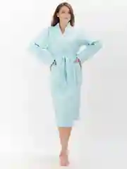 Халат банный вафельный, Голубой